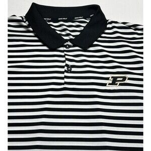Purdue Boilermakers Nike Dri-Fit Polo Golf Shirt Striped Men's XXL University